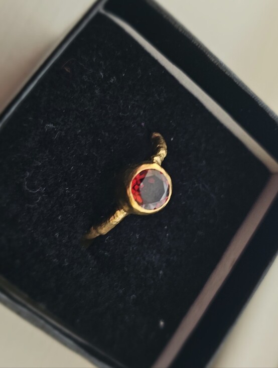 Jewelry - Brass Ruby Ring - Elegant Women's Jewelry
